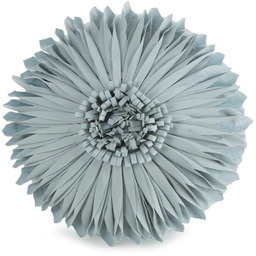 Poduszka welwetowa miętowa z trójwymiarowym kwiatem PODY-02