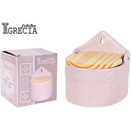 Dolomit solniczka z grecką pokrywką z drewna, 12