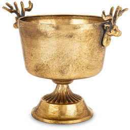 Donica osłonka doniczka wazon metalowy złoty 22,5x25x18 179486