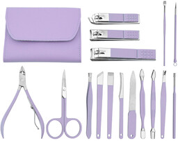 Zestaw manicure, cążki, nożyczki, zestaw do manicure 42069-PURPLE