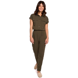 Kombinezon w Stylu Safari - Khaki