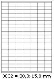 Samoprzylepne etykiety 30 x 15 mm, 133 etykiet,