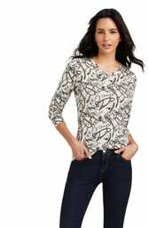 Ariat Bluzka damska MELANGE PRINT - oatmeal