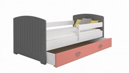 Łóżko dziecięce Miki 160X80 B5 zaokrąglone zagłówki