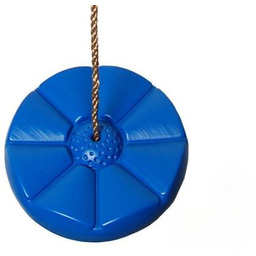 Huśtawka plastikowa kwiatek niebieskie siedzisko dla dzieci