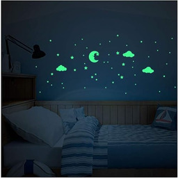 Fosforyzujące naklejki samoprzylepne Naklejka Świetlna chmura i gwiazdy