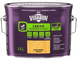 VIDARON Lakier Bezpodkładowy bezbarwny półmat 2,5L