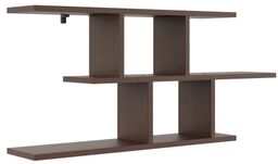 Półka wisząca, asymetryczne przegrody, LARA, 100x18x45 cm, wenge,