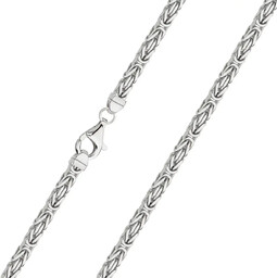 Łańcuszek splot królewski srebrny 4mm 60cm