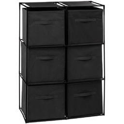 5five Simply Smart Regał z 6 pojemnikami tekstylnymi,