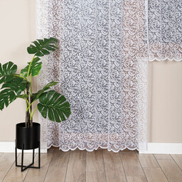 Markizeta Firana żakardowa gotowa 140x230 001 biała Katarzyna