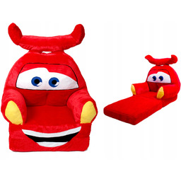 rozkładany fotel czerwone autko zygzak dziecka