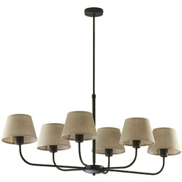 Klasyczny żyrandol abażurowy Chicago 3999 TK Lighting lniany