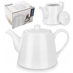 Dzbanek Porcelanowy biały stołowy do kawy herbaty ziół