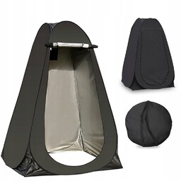 Przenośny Namiot Prysznicowy Samorozkładający Z Funkcją Przebieralni Czarny