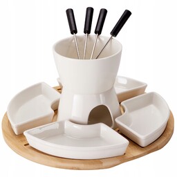 Zestaw Do Fondue Czekoladowego Z Deską Bambusową 11