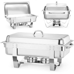 Zestaw Podgrzewacz do potraw na pastę świeczki stalowy