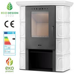 Piec kominek kaflowy koza ELDUR ivory ECO Design