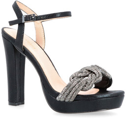 Sandały na platformie - MENBUR 24273 CZARNE