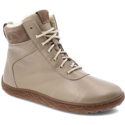 Wasak Beżowe Trzewiki Ocieplane Buty Damskie Barefoot