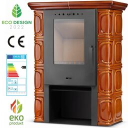 Piec kominek kaflowy koza ELDUR miodowy ECO Design