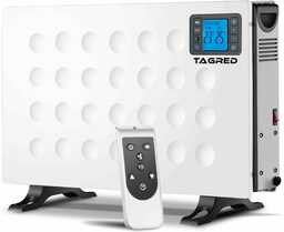 Grzejnik konwektorowy elektryczny 2000W, pilot, timer LCD, biały