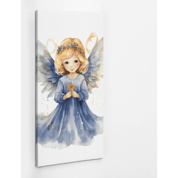 Akwarela aniołek - obraz polycanvas, 70x140