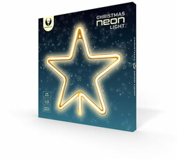 Neon dekoracyjny LED CHRISTMAS GWIAZDA ciepła biała Bat