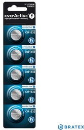 5 x bateria litowa mini everActive CR1632 blister