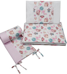 Komplet pościeli 100 x 135 cm sowy