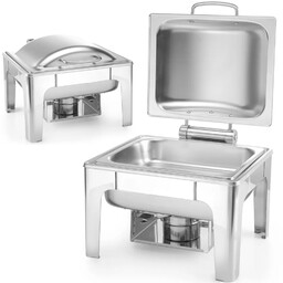 Podgrzewacz do potraw na pastę świeczki stal satynowana