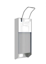 Metalowy dozownik płynów dezynfekcyjnych pojemność 500 ml, przycisk
