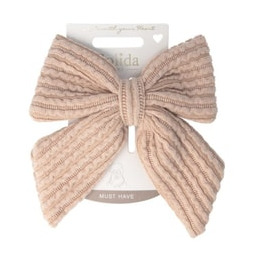 Solida Patentspange Patentspange Schleife beige Klamry do włosów