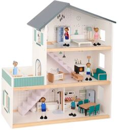 TookyToy Domek dla lalek z figurkami