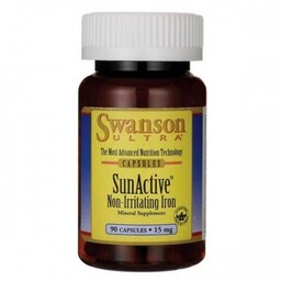 Swanson, Sun Active - żelazo, 90 kapsułek