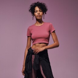 Sinsay - Crop top w prążki GYM HARD