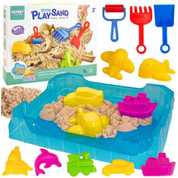 Zestaw Piasek Kinetyczny 0,5kg Stolik z Foremkami