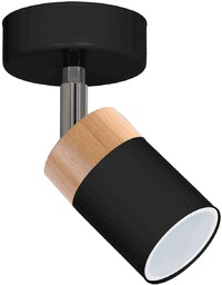 MILAGRO MLP6303 Kinkiet JOKER BLACK/WOOD 1xGU10