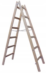 Drabina drewniana rozstawna 2x6 stopni malarska Standard