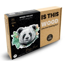 WOOD YOU DO Puzzle Puszysta panda (140 elementów)