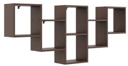 Regał wiszący na ścianę, RUNA, 161x18x66 cm, wenge,