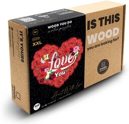 WOOD YOU DO Puzzle Serce z miłością (320