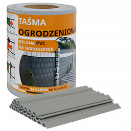 Taśma ogrodzeniowa osłona na ogrodzenie płot +uv 24klipsy