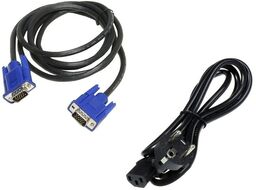 Zestaw kabli do monitora VGA (D-Sub) + zasilający