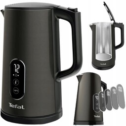 Czarny czajnik elektryczny Tefal KI831E 1.7L 1800W stal
