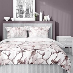 Pościel satynowa 220x200 Home Satin 590 pudrowa biała