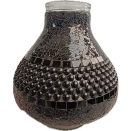 Znicz witraż karafa koral SZKA2K 36 cm czarny