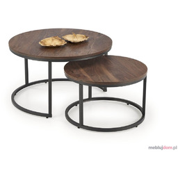 Zestaw dwóch ław JAVA Halmar Orzech + czarny