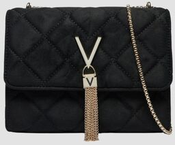 VALENTINO Czarna damska zamszowa torebka Charlotte Flap Bag