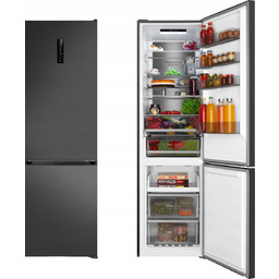 Lodówka AMICA FK3706D.5DFXCM (D) No Frost 200cm Czarny/Inox